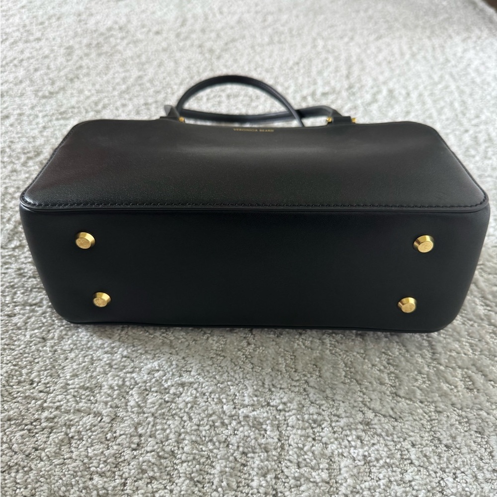 Veronica Beard Black Leather Double-Handle Satchel - Picture 8 of 8